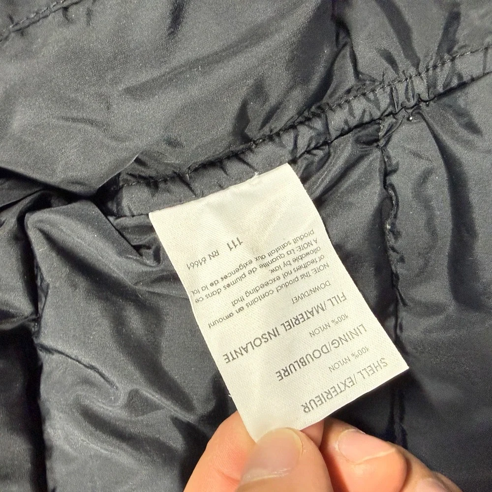 The North Face Jacket Women M Black Puffer Full Zip Nuptse Style Goose Down Warm
